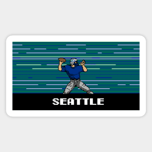 8-Bit Quarterback - Seattle Sticker